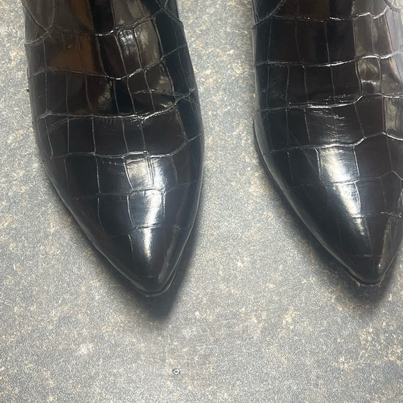 AllSaints Aster Croco Boots Black Size 40 - Picture 7 of 9